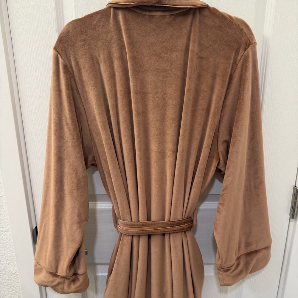 Skims Velour Lounge Robe - Brown - Picture 3 of 3